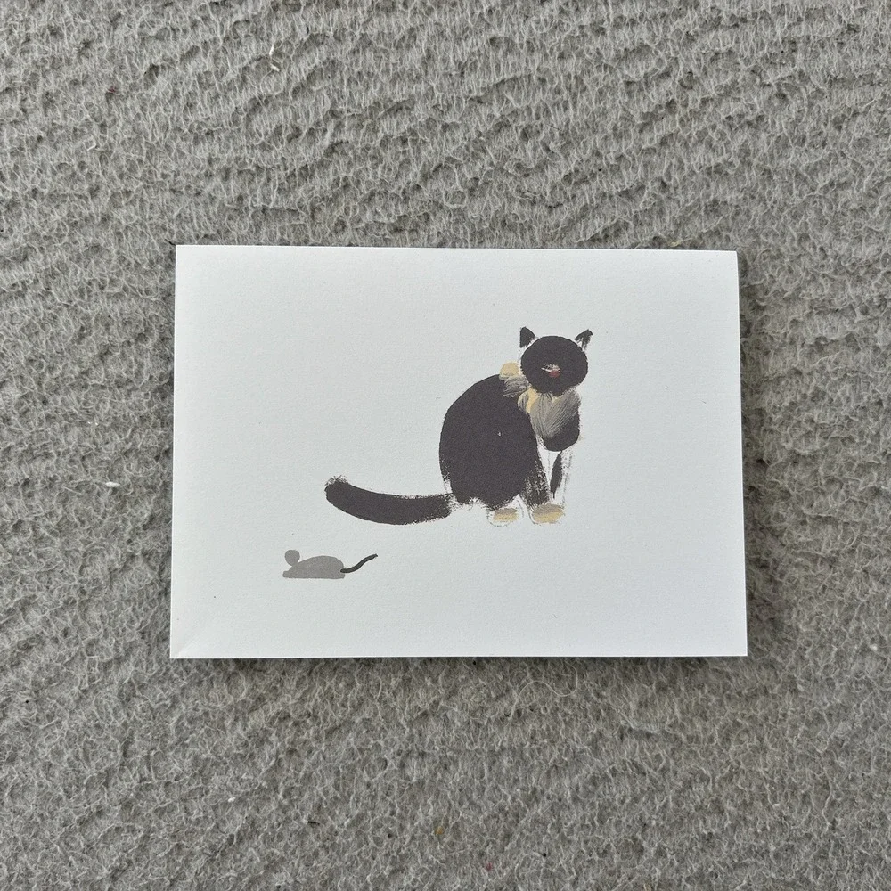 9 Crane & Co Cat and Mouse Blank Note Cards & Envelopes